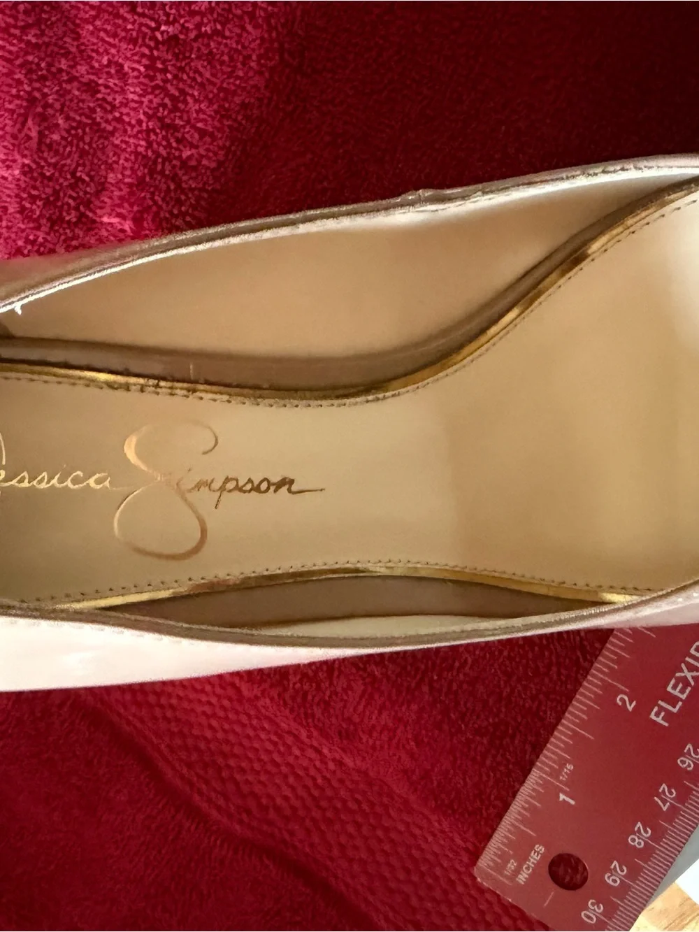 Jessica Simpson Blush Patent Peep-Toe Heels